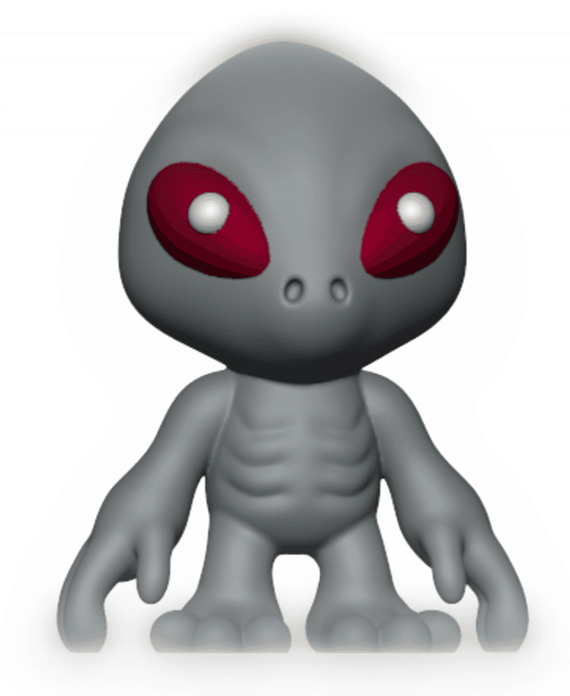 Cute Cryptid Dover Demon STL Kawaii Cryptid Figure for 3D Printing 3d model