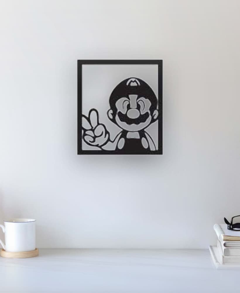 Super Mario Wall Art 3d model