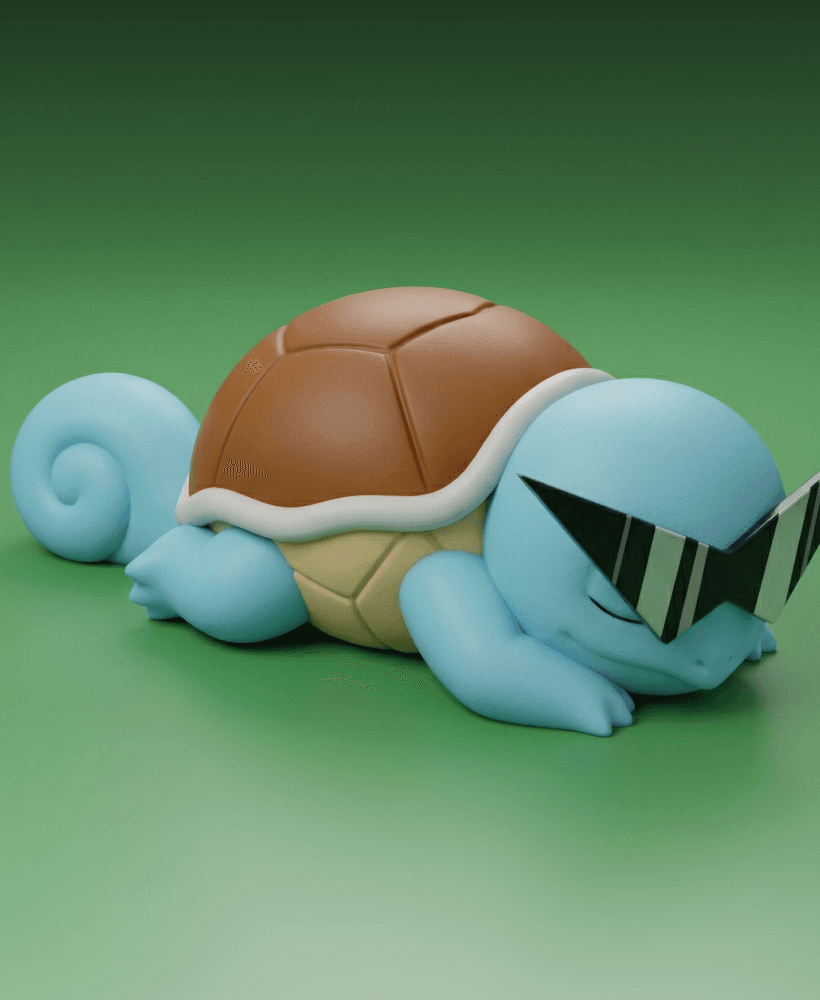 The Squirtle Sleeping Desk Series: #4 3d model