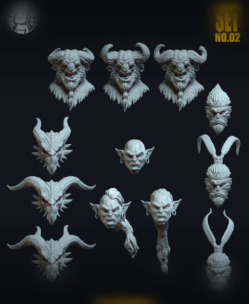 Head Pack SET.02 3d model