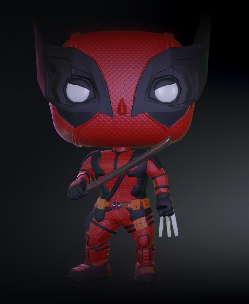 Funko Pop WolverinePool / Deadpool Weapon X / Deadpool +& Wolverine 3d model