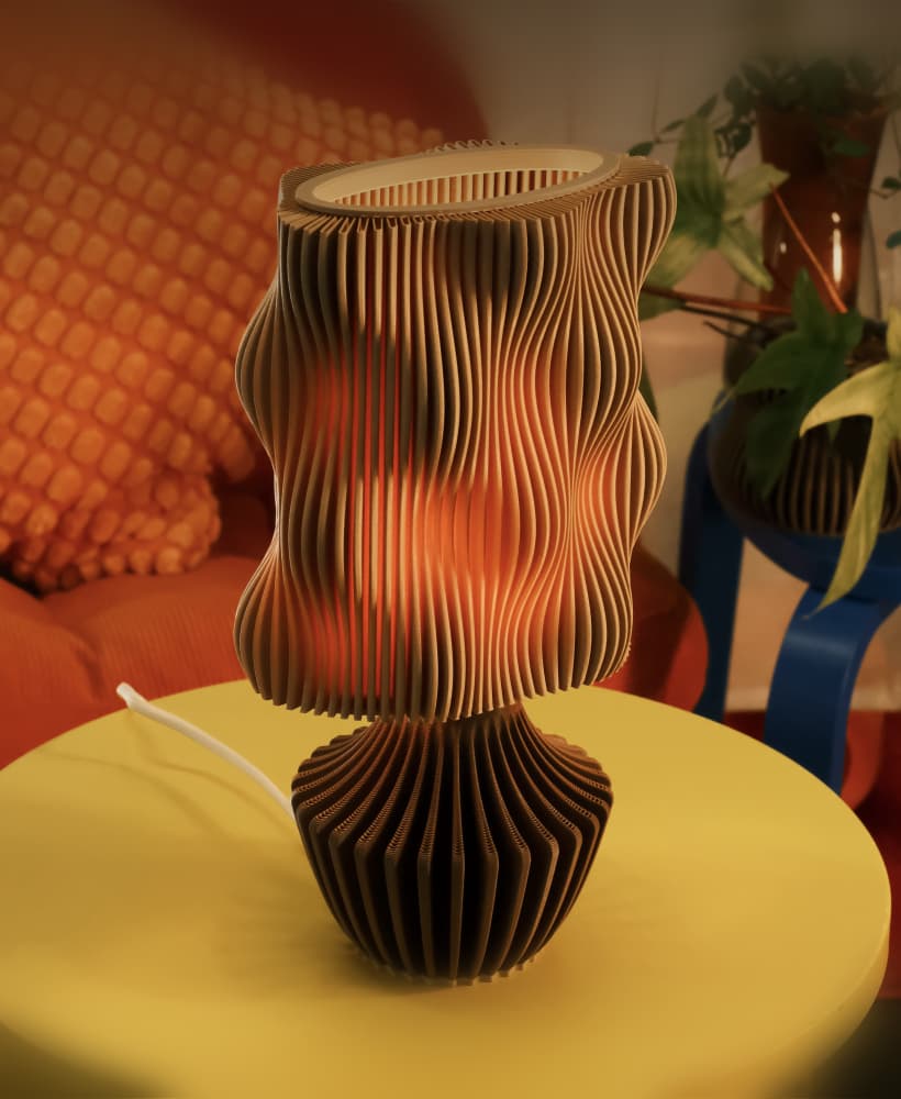 Wavy Lamp Base 3d model