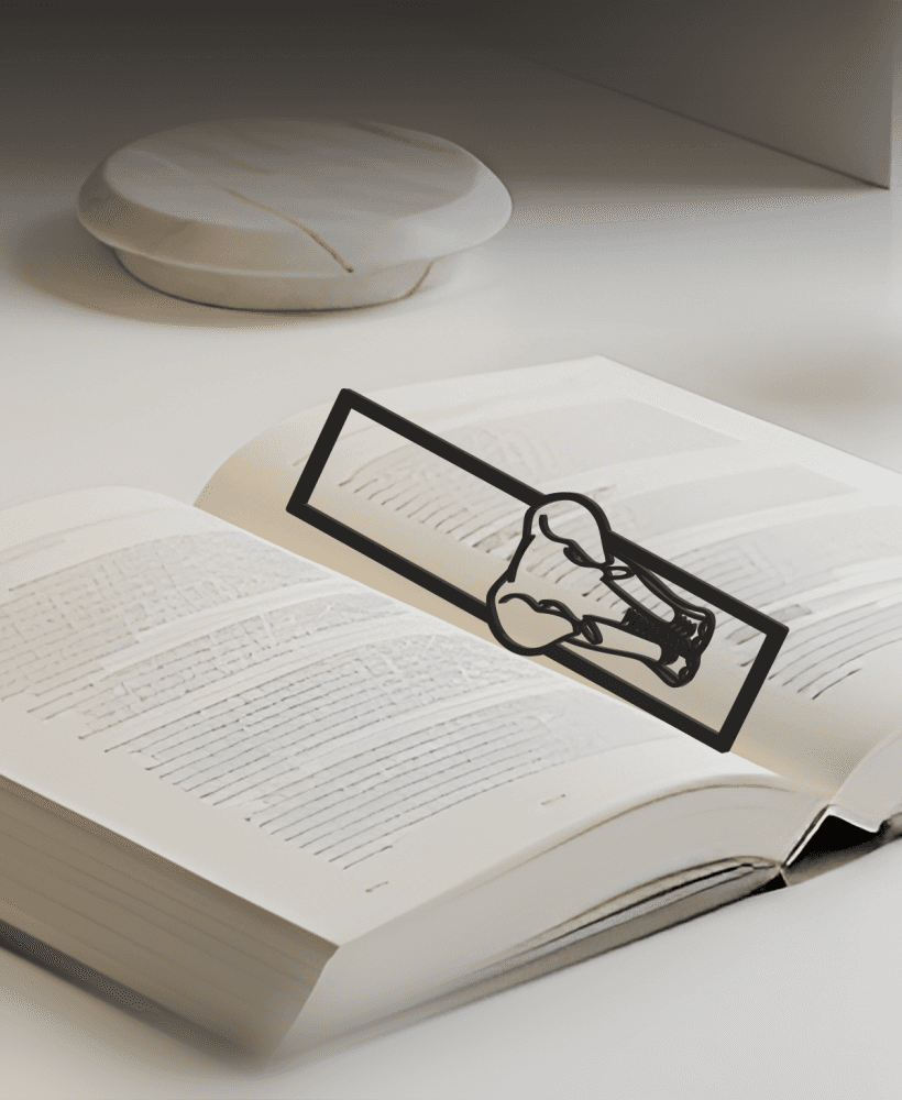 Elephant Bookmark, Gift Idea 3d model