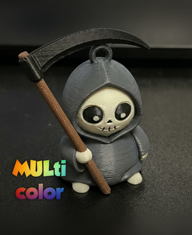 Cute Grim Reaper Multi-Color 3MF | Spooky Art | Bambu Ready 3d model