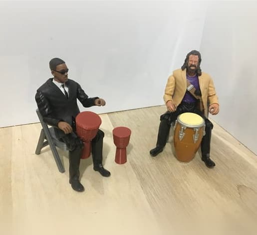 Djembe - two sizes (1:18 scale) 3d model