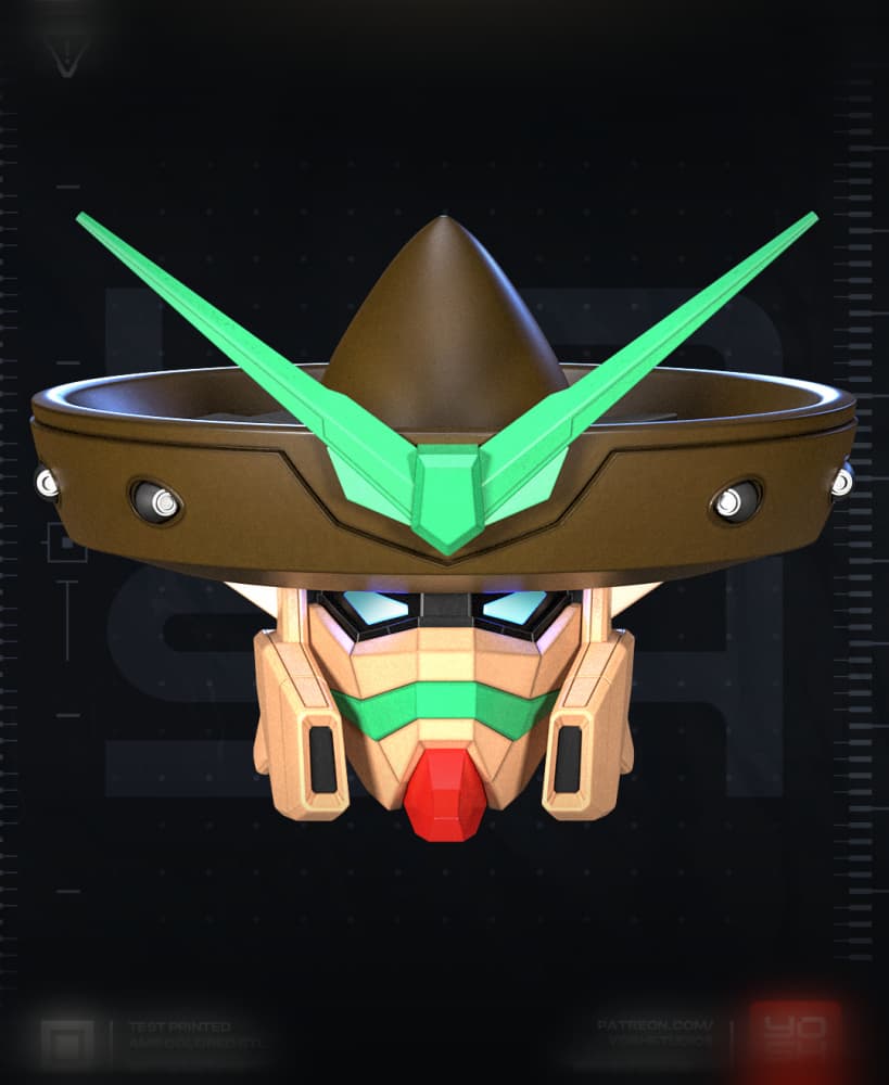 Mech Lupus Tequila Helmet 3D Printer STL 3d model