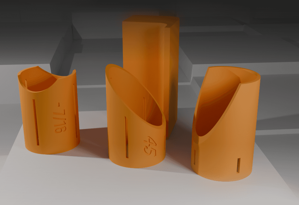 1 1/4" Sch 40 Pipe tools 45, cope, center 3d model