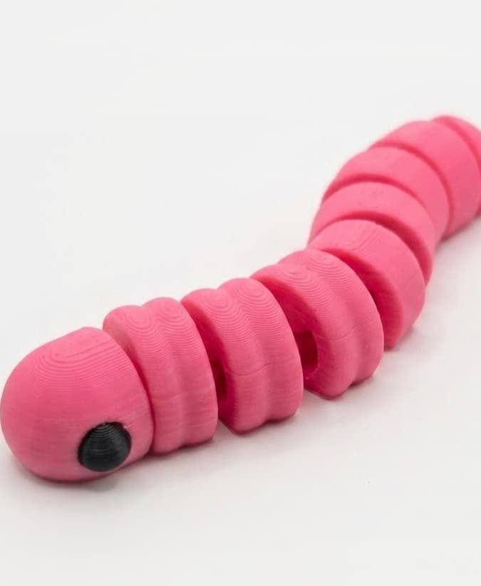 Sir Wiggleton Cute Flexi Worm - Mini Monster #15 3d model