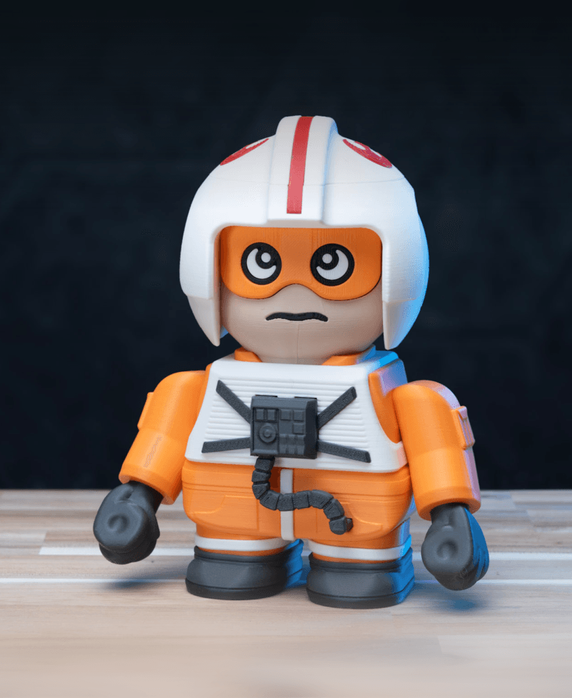 Chunky Rebel Pilot - Star Wars Kit | No Supports, No AMS, No Glue 3d model