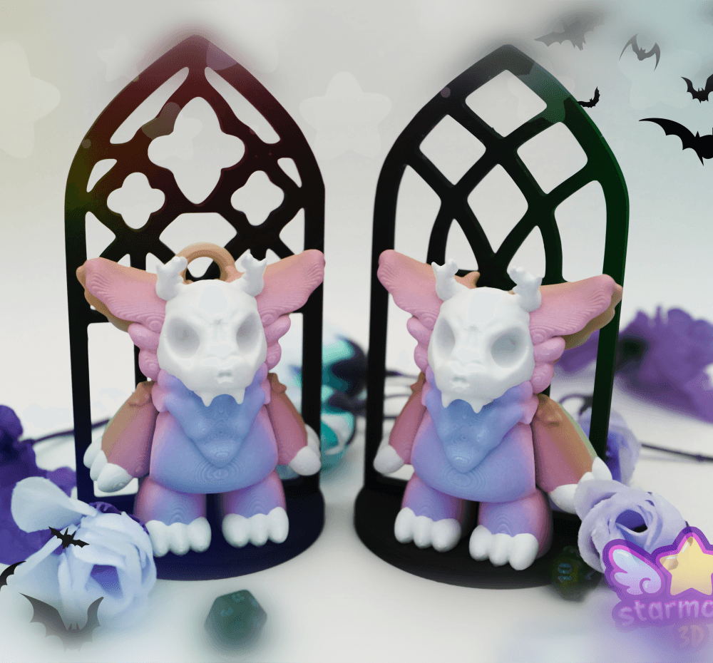 SkullyBoo + Gothic Windows & Dice Tower 3d model