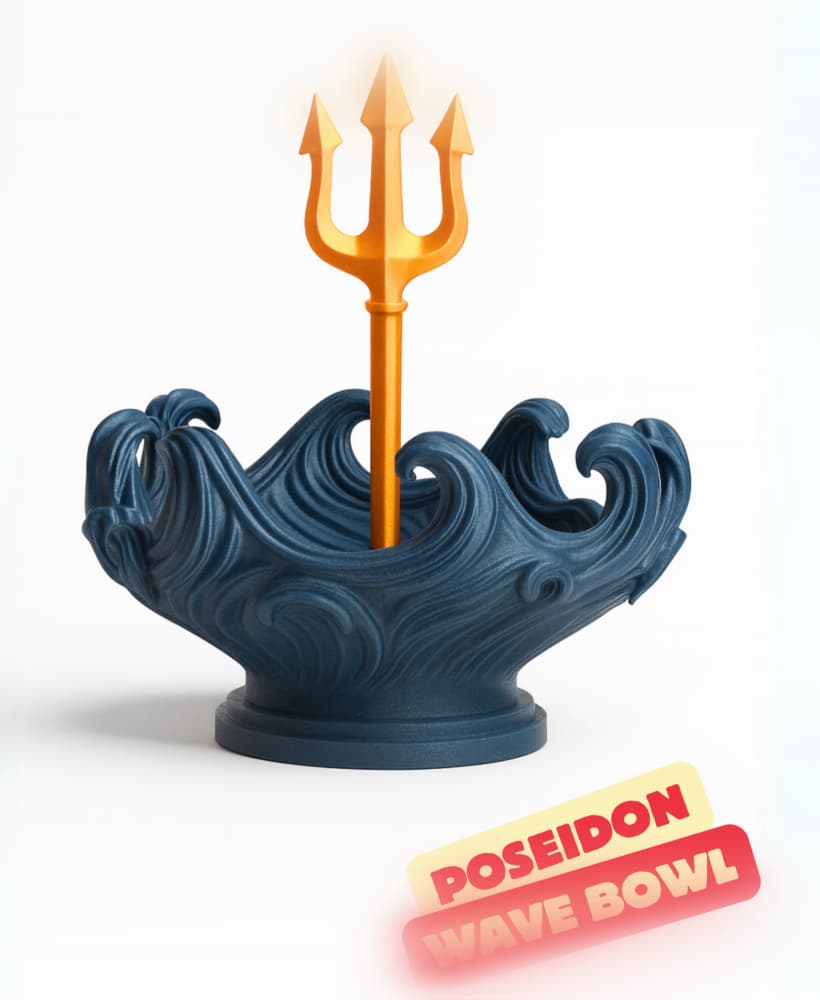 POSEIDON WAVE BOWL - MULTIPURPOSE BOWL / GREEK DECOR / HOMEDECOR 3d model