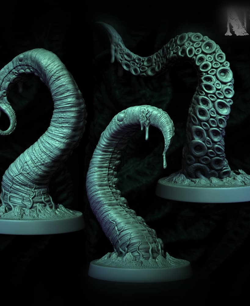 Cthulhu's Tentacles x 3 3d model