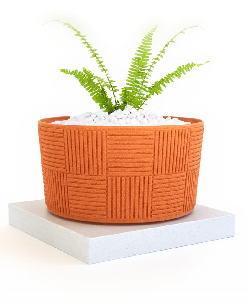 Fuzzy Patchwork Planter 01 (190mm diameter) 3d model