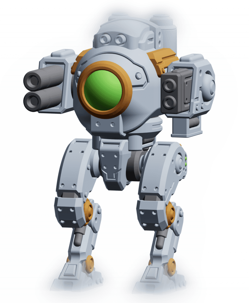 Mech Forge Storm Titan 3D Printable Walker Mech Miniature for Tabletop Games 3d model