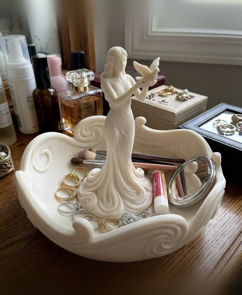 Goddess of Peace Jewelry Dish & Vanity Organizer 3d model