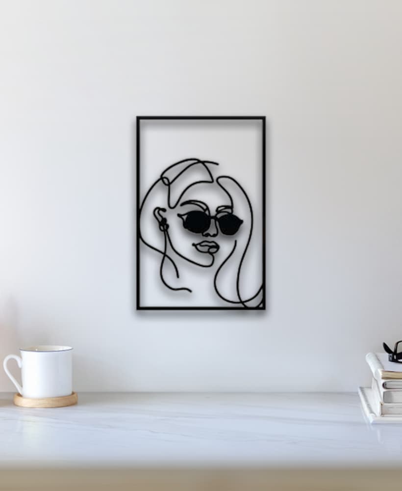 Woman Flower Wall Art 3d model