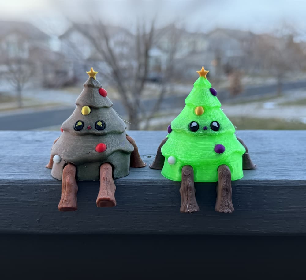 Teal Cat Creative Tree Dude 3d model
