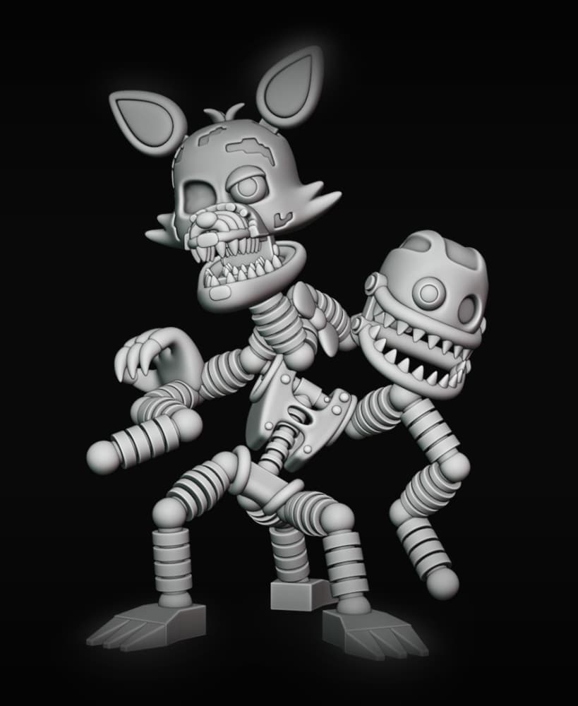 Nightmare Mangle - FNAF - Fan Art 3d model