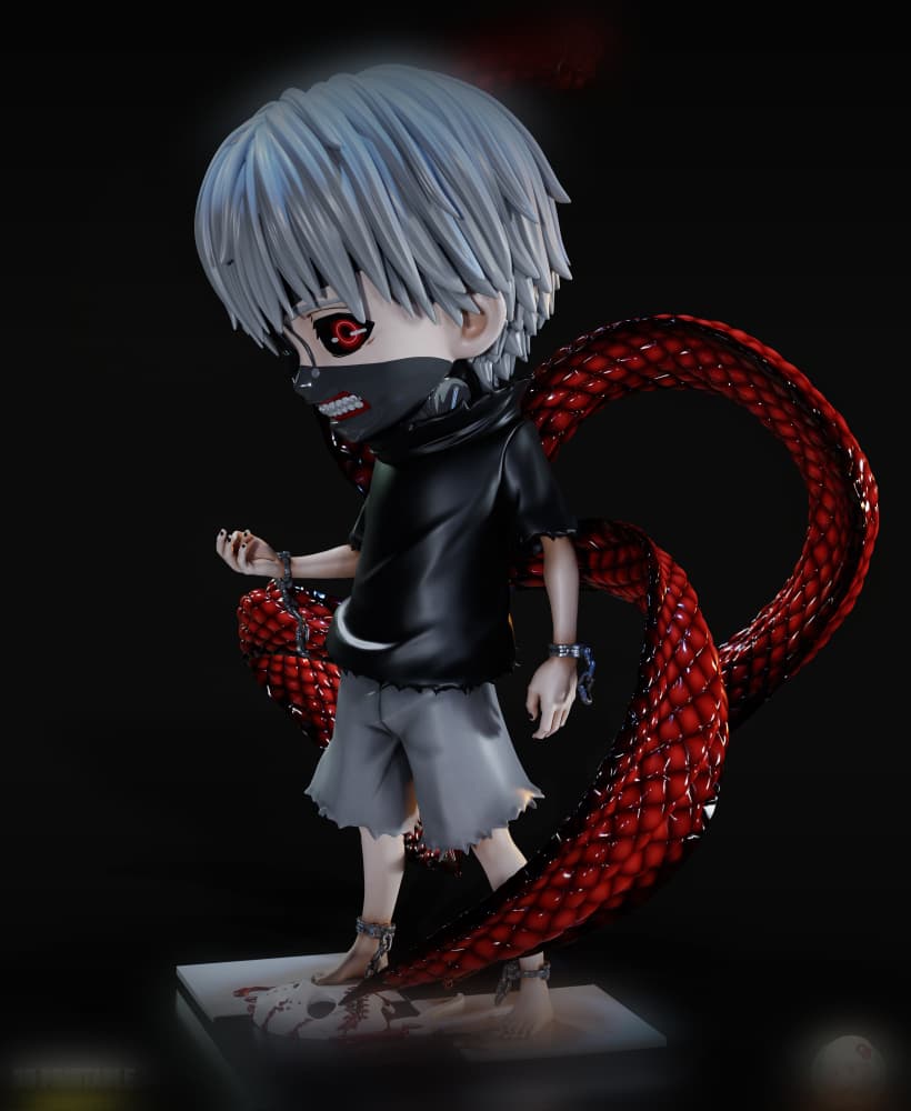 KanekiKen Tokyo Ghoul Chibi - Premium Collectible 3d model
