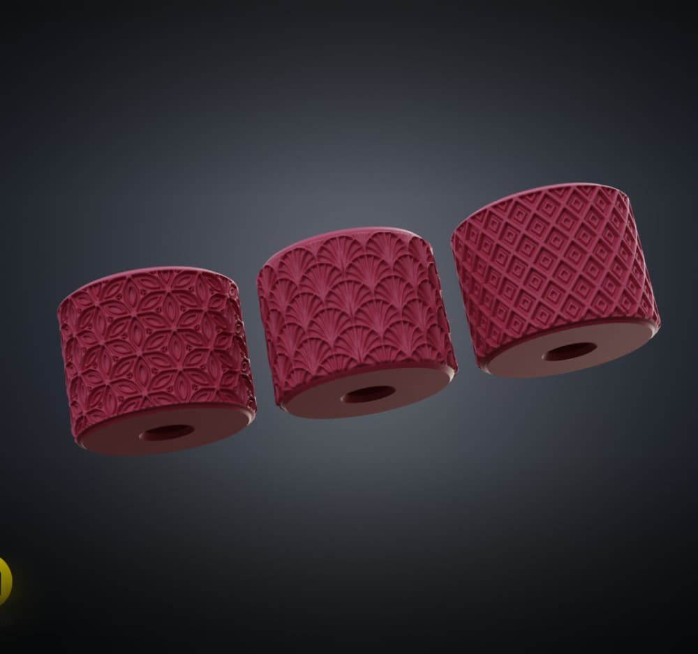 Texture Rollers Japanese Patterns middle Vol.3 (7–9) 3d model