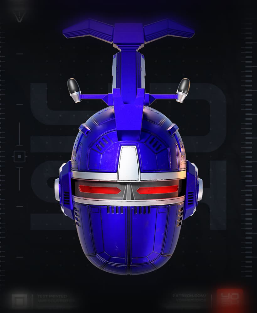 Blue BeetleBorg Helmet 3D Printer STL 3d model
