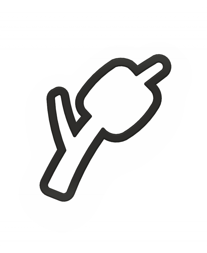 Marshmallow on Stick Cookie Cutter STL File - 4 inches 3d model