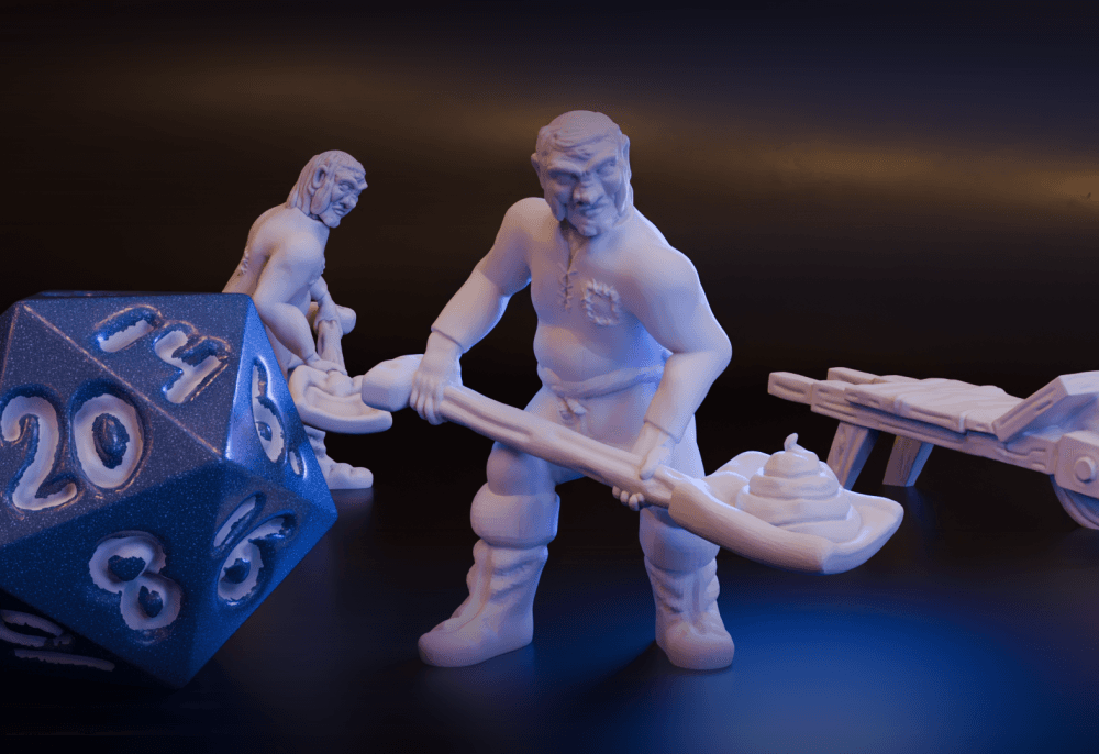 Commoner - Dung / Grave Digger (DND / TTRPG) 3d model