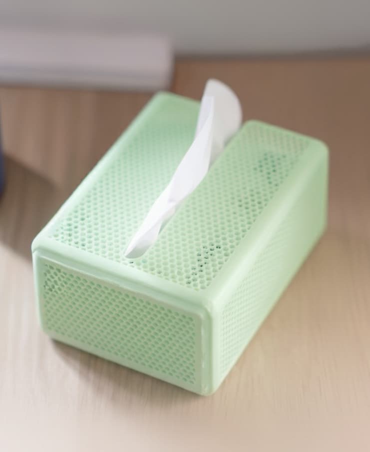 Hexagon Mesh Tissue Box – Compact 3D Printed Design 3d model