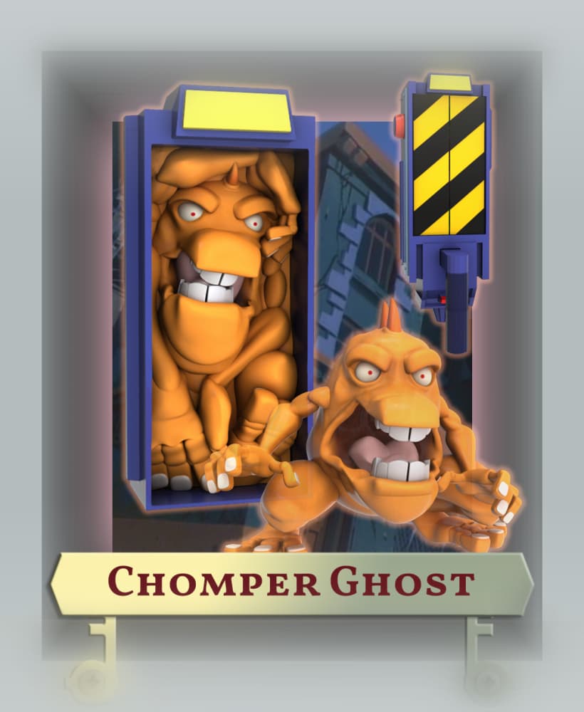 Wall mounted Ghost Trap Chomper Ghost with BONUS 3d model