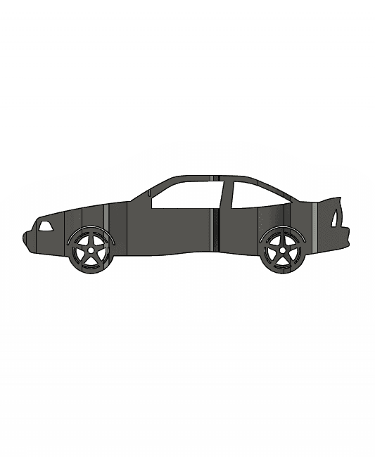 Cavalier 93 Coupe 3D Car Flip Art Desk Display 3d model