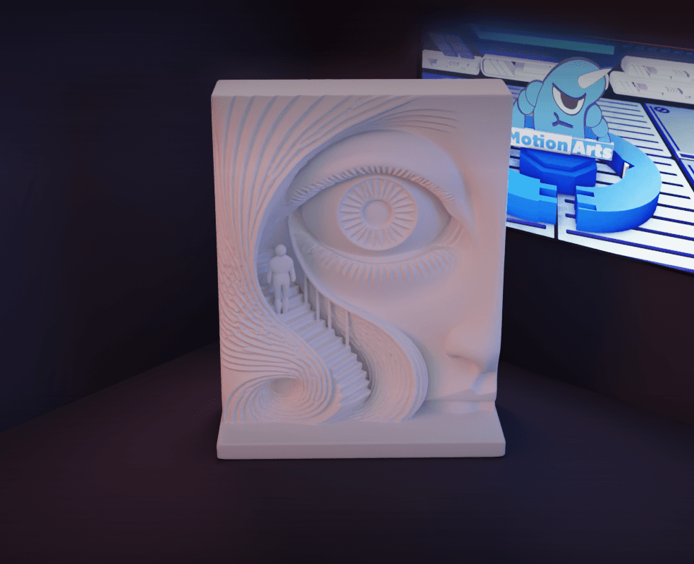 Escultura rosto abstrato.stl 3d model