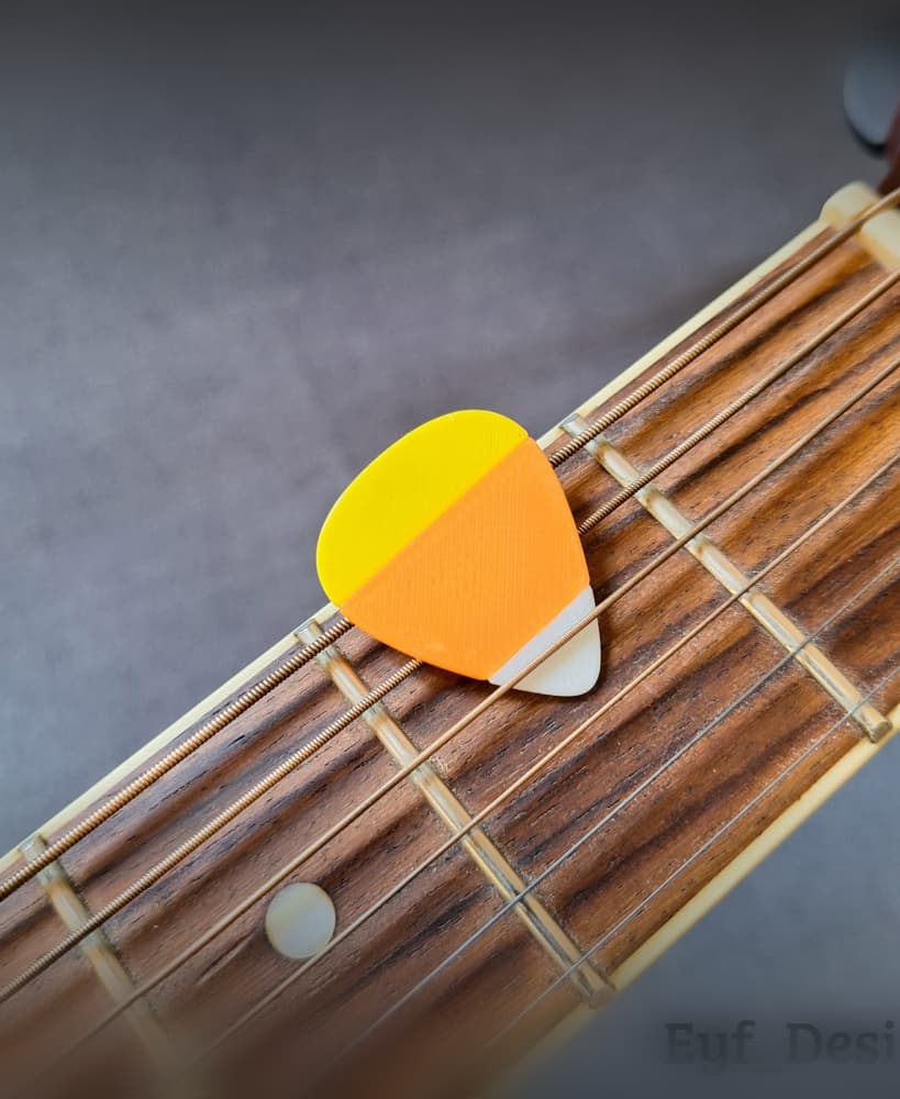Fun Guitar Picks: Candy Corn 3d model
