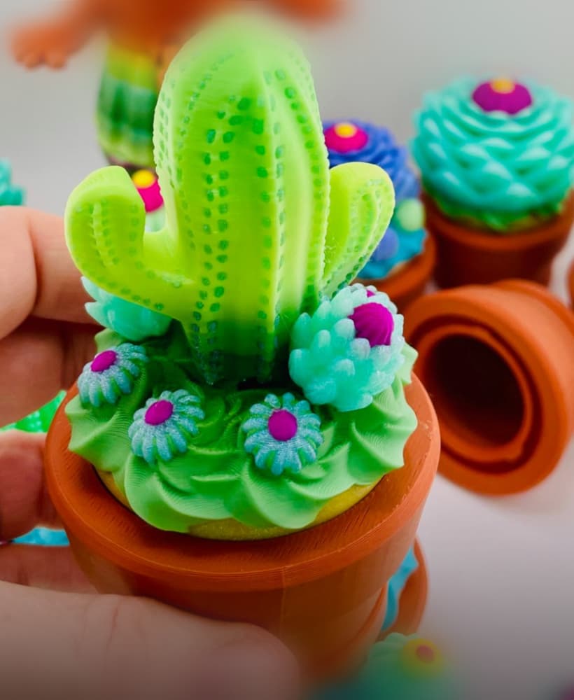 Cupcake Jar Cactus #1 3d model