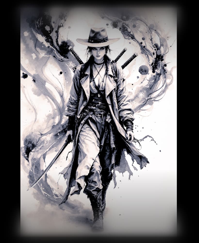 From the Western Wildlands comes the Demon Hunting Queen - Hueforge Art 3d model