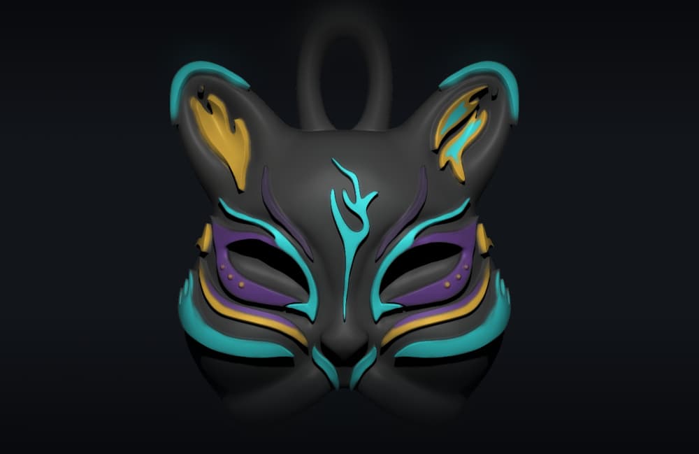 Cat Key Chain 3d model