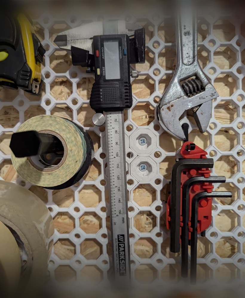 Caliper and CR2032 battery Holder Multiboard 3d model