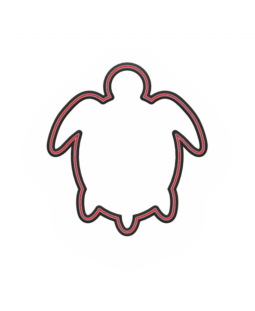 Sea Turtle Cookie Cutter STL File - 4 inches 3d model