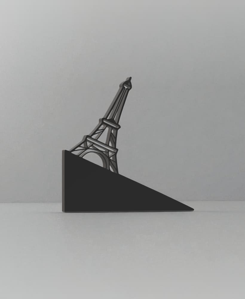 Door Stop, Eiffel Door Stopper, Door Back, 2 Different Models 3d model