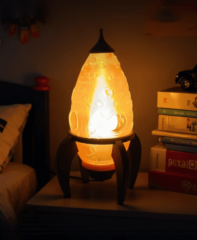 Retro Rocket Lamp 3d model