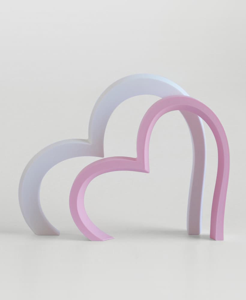 Double Heart Decor 3d model