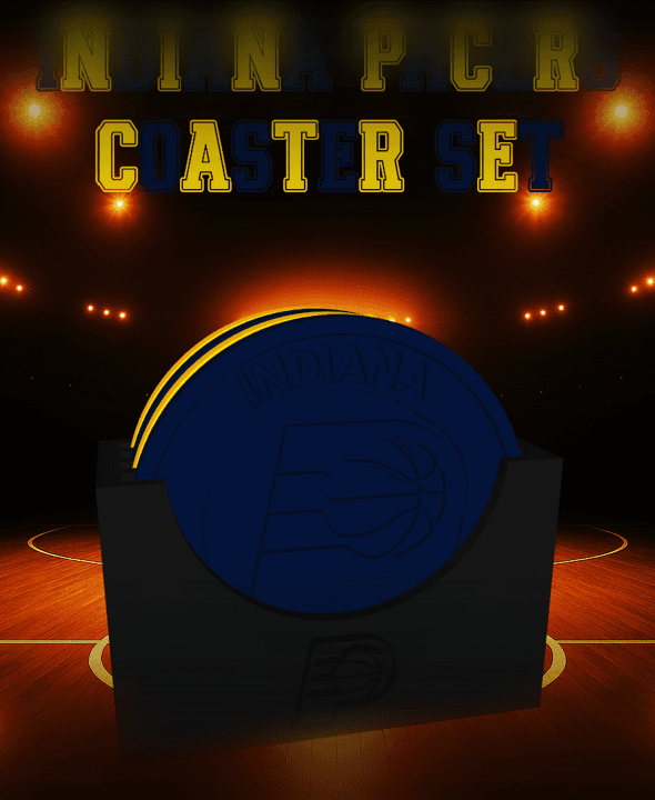 Indiana Pacers Coaster Set (NBA) 3d model