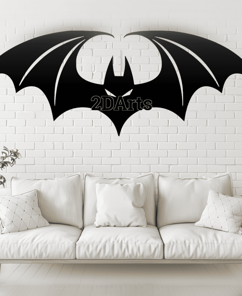 Bat 2D Wall Art/Window Art - Digital STL & SVG Files for 3D Printing and Laser Cutting 3d model