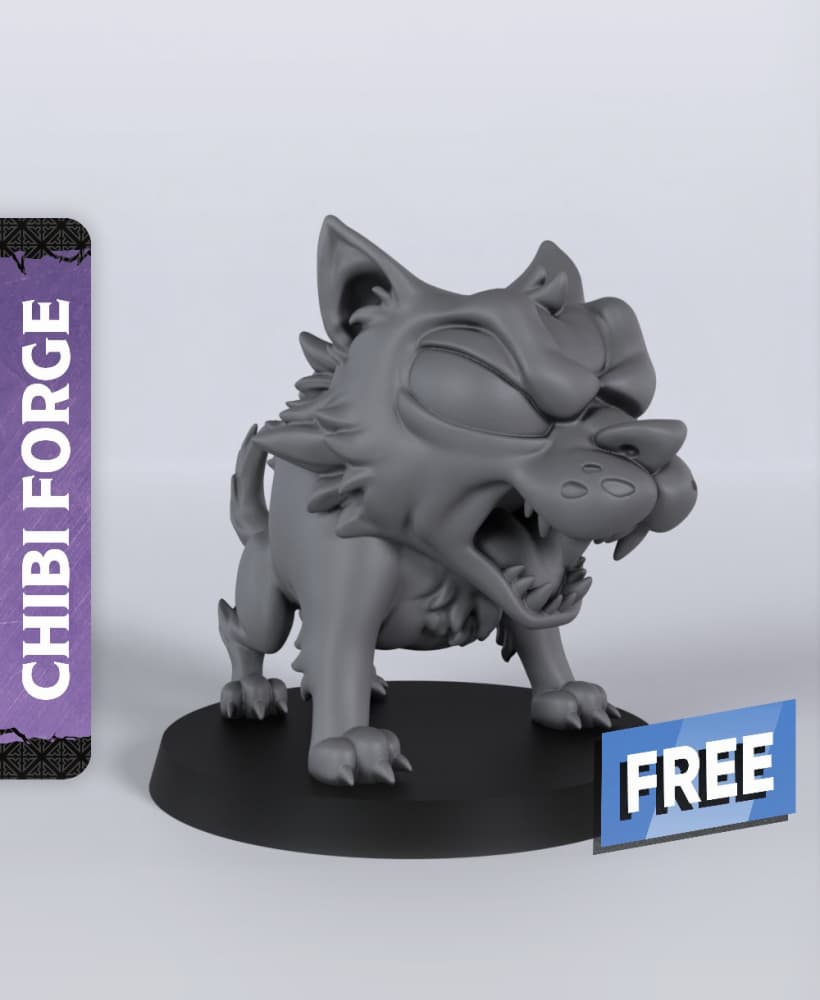 Dire Wolf - With Free Dragon - 5e DnD Inspired for RPG and Wargamers 3d model