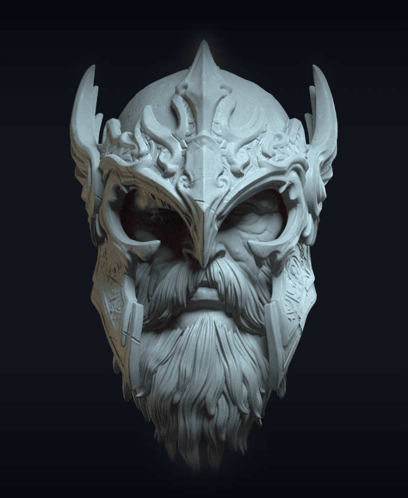 Thalor BlackBlade v3 Action Figure Head 3d model