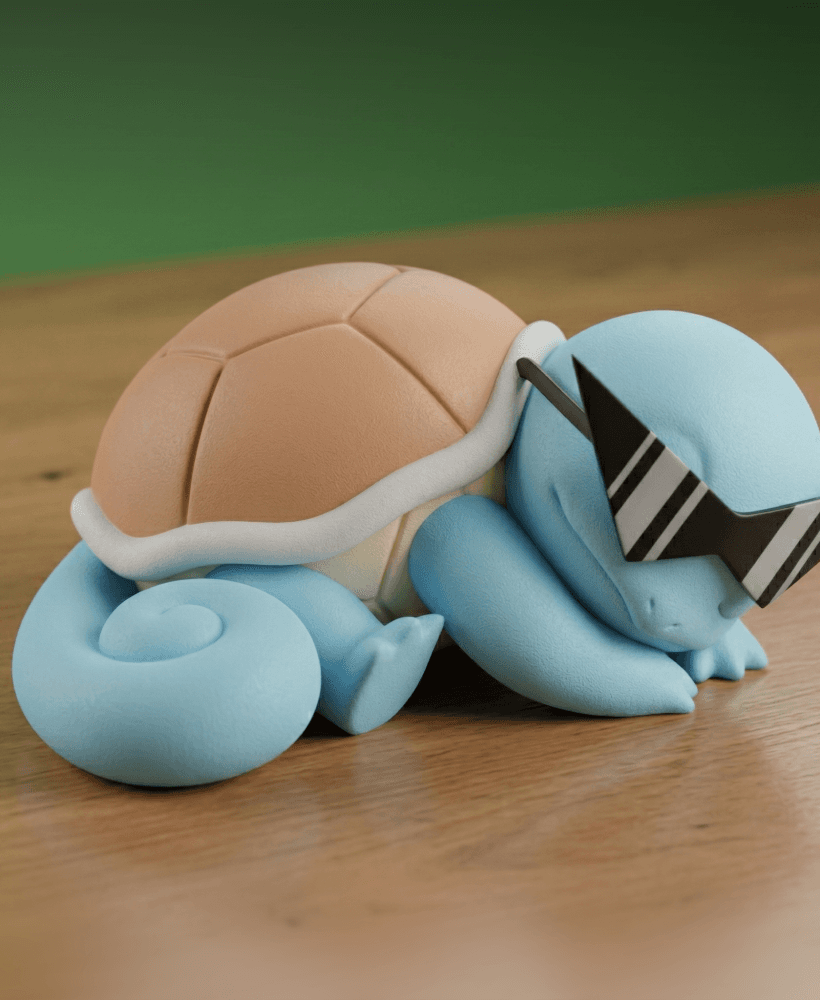 The Squirtle Sleeping Desk Series: #2 3d model