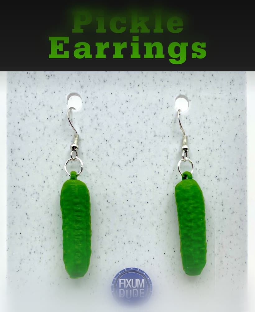 Pickle Earrings 3d model