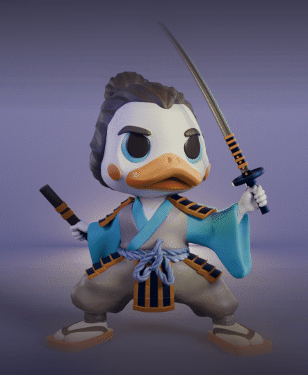 1 Samurai Duck 3d model