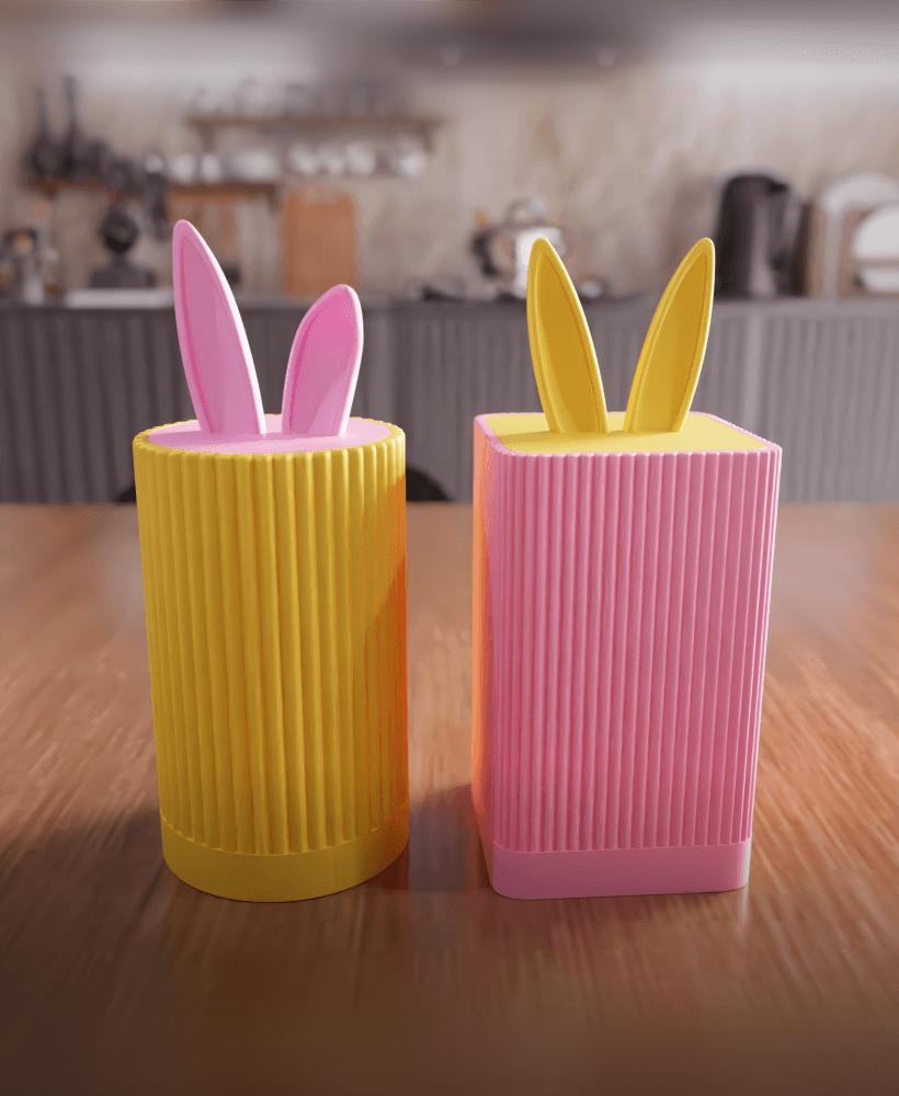 Bunny Storage Container - Decorative Organizer 3d model