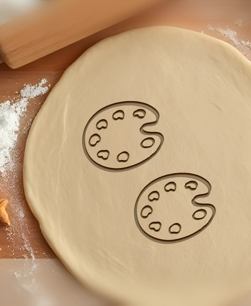 Artist Cookie Cutter, Biscuit Cutter 3d model