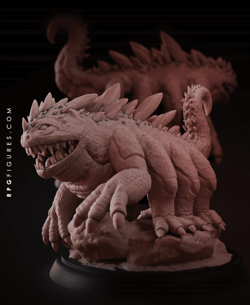 Basilisk DnD Behemoth - with Free Monsters Series Pdf - D&D RPG Tabletop and Wargaming Miniature 3d model
